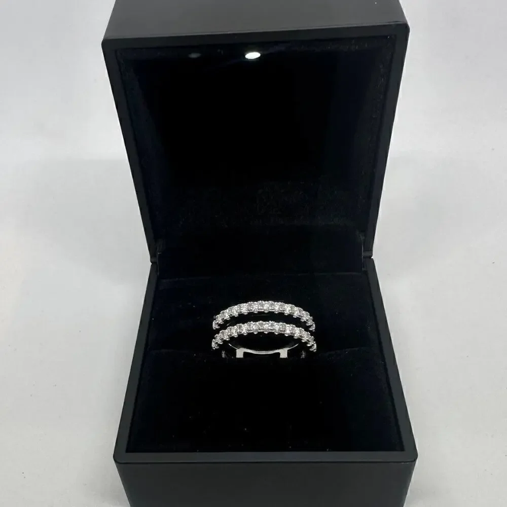 Moissanite Diamond Ring Enhancer Wedding Band GRA Certified Jewelry Size 7